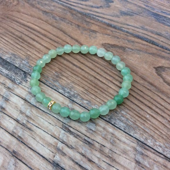 Green Aventurine bracelet, heart chakra, healing bracelet - Picture 4 of 9